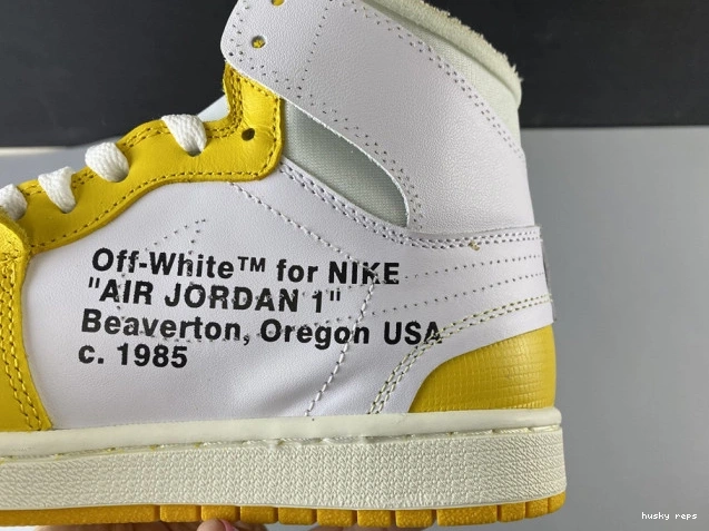 Rep Husky Dark Powder AQ0818-149 Air Off-White White Jordan x NRG 1 Yellow-Cone 0822